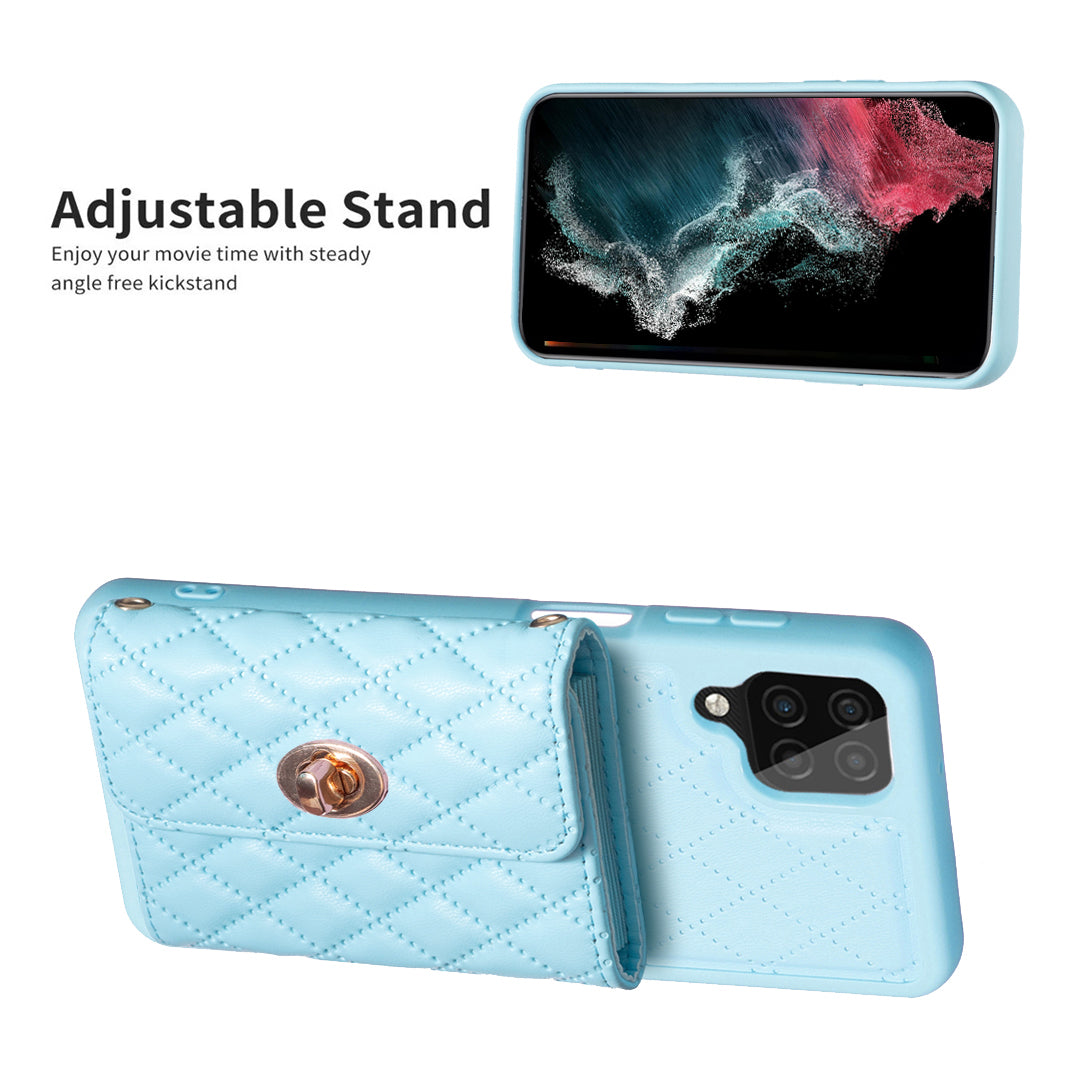 BF21-Style For Samsung Galaxy A12 PU Leather TPU Kickstand Phone Case Card Holder Phone Cover BF21-Style For Samsung Galaxy A12 PU Leather TPU Kickstand Phone Case Card Holder Phone Cover